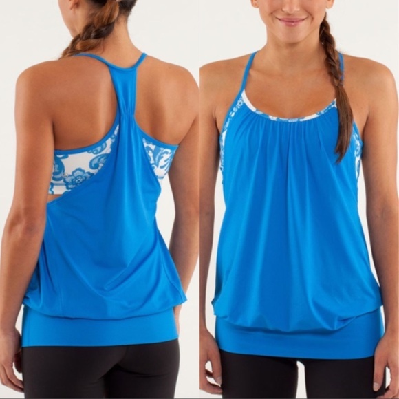 lululemon athletica Tops - Lululemon No Limits Tank Top Shirt Beaming Blue